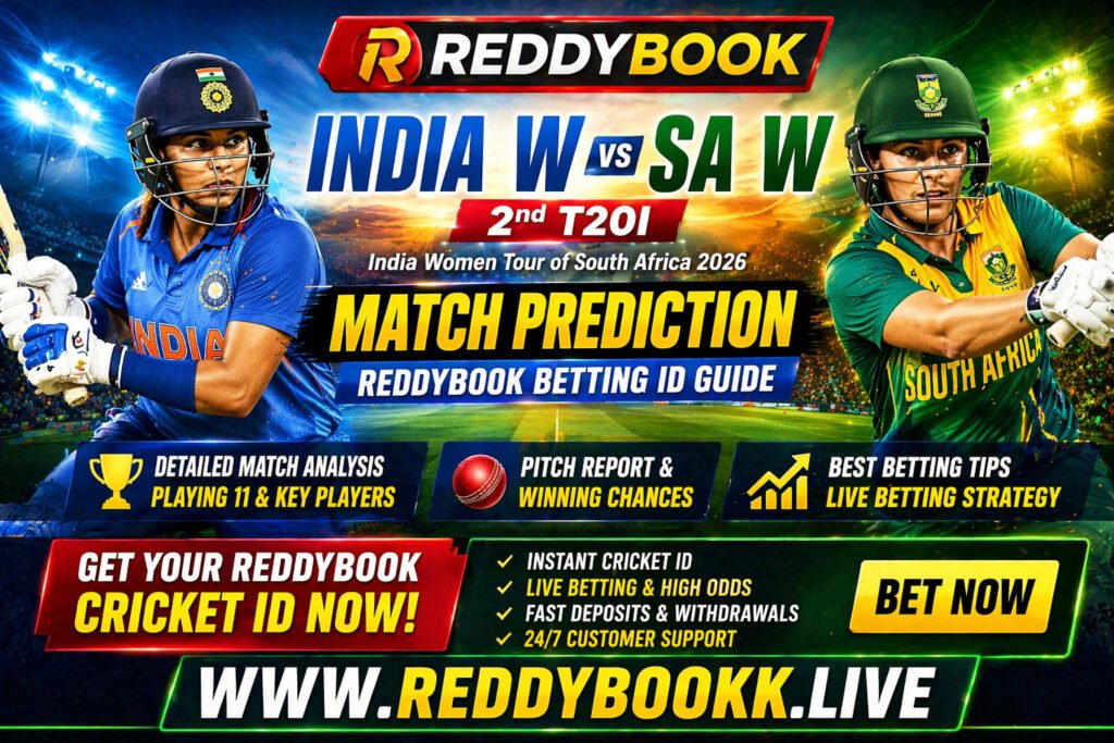 India W vs SA W 2nd T20I Prediction Reddybook Betting ID