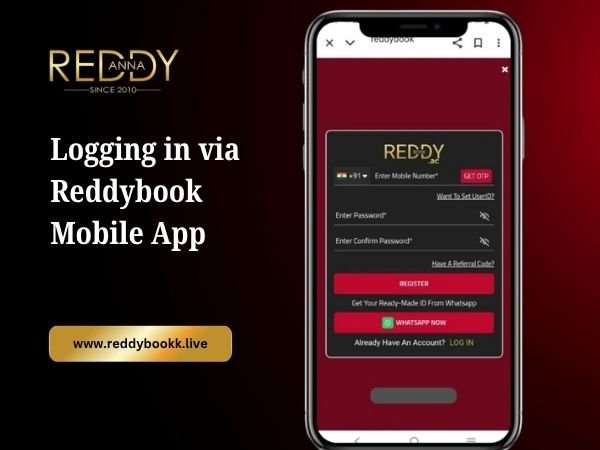 Logging in via Reddybook Mobile App