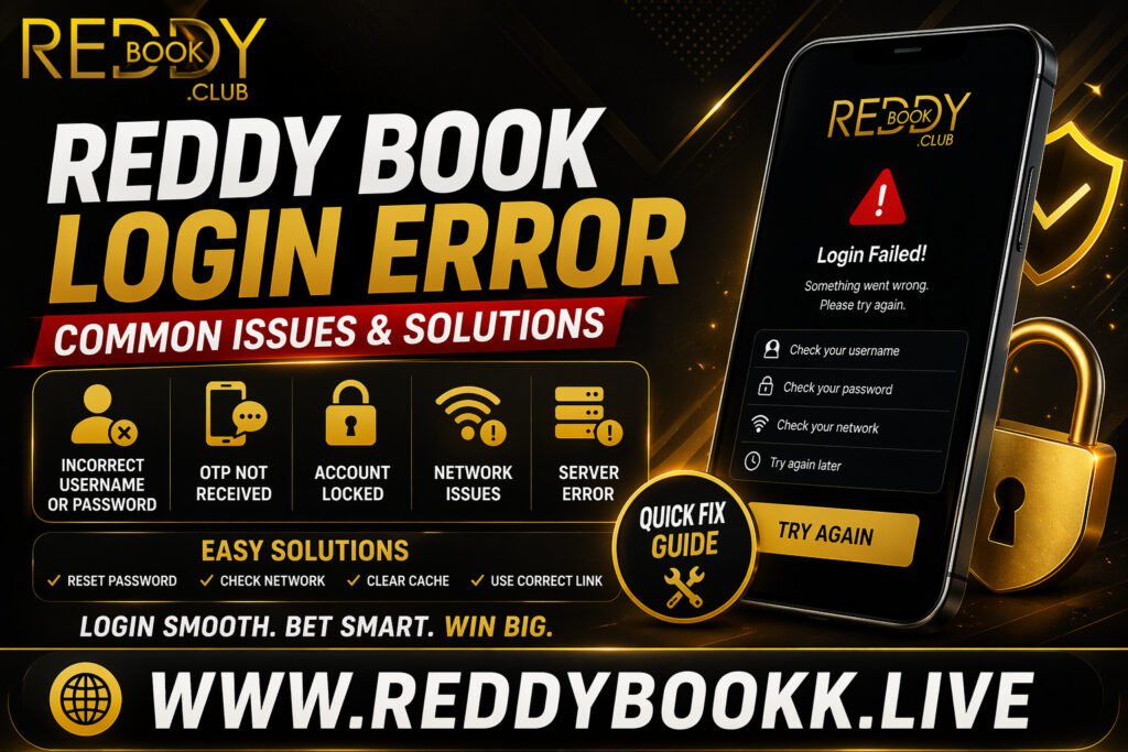 Reddy Book Login Error, Common Issues and Solutions