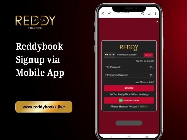 Reddybook Signup via Mobile App