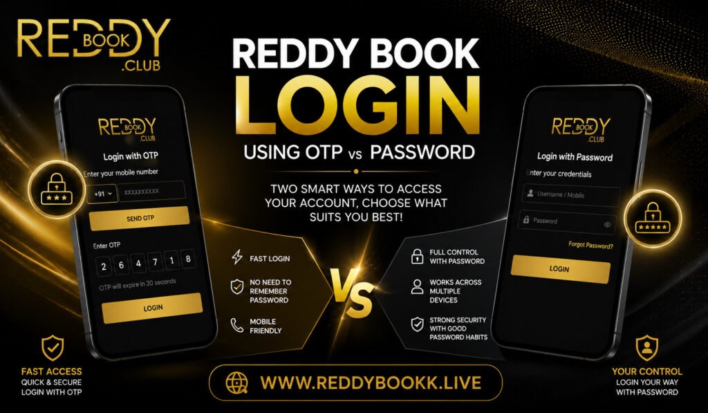 Reddy Book Login Using OTP vs Password